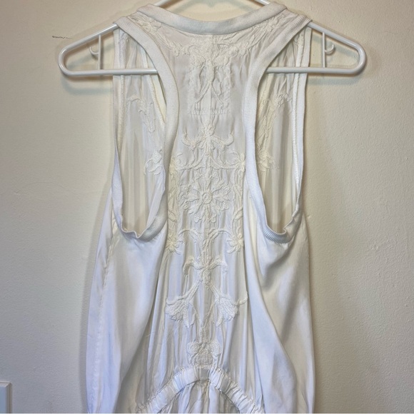 PETE & GRETA Johnny Was Loreta Floral Embroidered Sleeveless Romper White Small - Picture 12 of 14